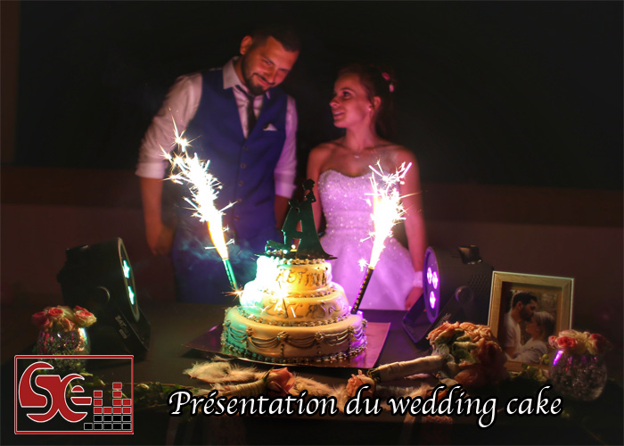 wedding cake musique lumiere moment dynamique ambiance dj djette maries pieces montee sud evenements sonorisation landes pays basque bearn