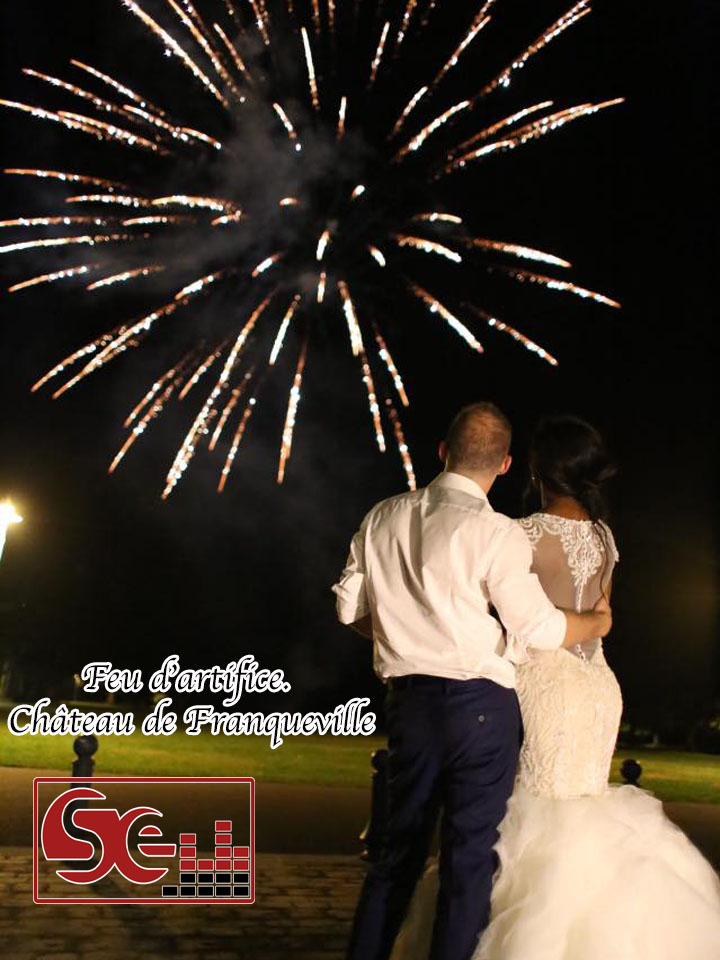 feu artifice chateau de franqueville dj pau mariage sud evenements sono